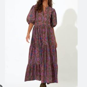 NWOT Oliphant Puff Sleeve Maxi-Sz XL